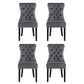 Blythe Set of 4 Dining Chairs Velvet - Grey