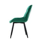 Hadley Set of 2 Dining Chairs Velvet Diamond Tufted - Green