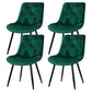 Hadley Set of 4 Dining Chairs Velvet Diamond Tufted - Green