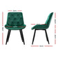 Hadley Set of 4 Dining Chairs Velvet Diamond Tufted - Green