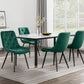 Hadley Set of 4 Dining Chairs Velvet Diamond Tufted - Green