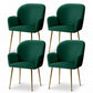 Bentley Set of 4 Dining Chairs Velvet Armchair - Green