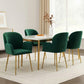 Bentley Set of 4 Dining Chairs Velvet Armchair - Green