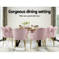 Bentley Set of 2 Dining Chairs Velvet Armchair - Pink