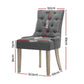 Bristol Set of 2 Dining Chairs Linen French Provincial - Grey