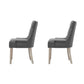 Bristol Set of 2 Dining Chairs Linen French Provincial - Grey