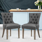 Bristol Set of 2 Dining Chairs Linen French Provincial - Grey