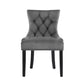 Layne Set of 2 Dining Chairs Velvet French Provincial - Grey
