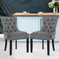 Layne Set of 2 Dining Chairs Velvet French Provincial - Grey