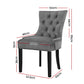Layne Set of 2 Dining Chairs Velvet French Provincial - Grey