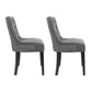 Layne Set of 2 Dining Chairs Velvet French Provincial - Grey