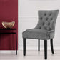 Layne Set of 2 Dining Chairs Velvet French Provincial - Grey