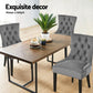 Layne Set of 4 Dining Chairs Velvet French Provincial - Grey