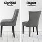Layne Set of 4 Dining Chairs Velvet French Provincial - Grey