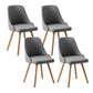 Colbie Set of 4 Replica Dining Chairs Fabric Wooden - Grey