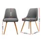 Colbie Set of 4 Replica Dining Chairs Fabric Wooden - Grey