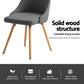 Colbie Set of 4 Replica Dining Chairs Fabric Wooden - Grey