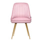 Kody Set of 2 Dining Chairs Velvet Channel Tufted - Pink