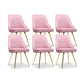 Kody Set of 6 Velvet Channel Tufted - Pink