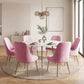 Kody Set of 6 Velvet Channel Tufted - Pink