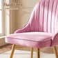 Kody Set of 6 Velvet Channel Tufted - Pink