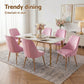 Kody Set of 6 Velvet Channel Tufted - Pink