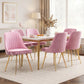 Kody Set of 6 Velvet Channel Tufted - Pink