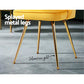 Brynlee Set of 2 Dining Chairs Velvet Channel Tufted - Yellow