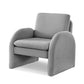 Mairead Armchair Accent Chair Lounge Tub Sofa Couch Curved Arm Seat Boucle - Grey