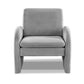 Mairead Armchair Accent Chair Lounge Tub Sofa Couch Curved Arm Seat Boucle - Grey