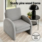 Mairead Armchair Accent Chair Lounge Tub Sofa Couch Curved Arm Seat Boucle - Grey