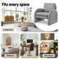 Mairead Armchair Accent Chair Lounge Tub Sofa Couch Curved Arm Seat Boucle - Grey