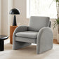 Mairead Armchair Accent Chair Lounge Tub Sofa Couch Curved Arm Seat Boucle - Grey