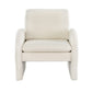 Musette Armchair Accent Chair Lounge Tub Sofa Couch Curved Arm Seat Boucle - White