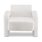 Moriah Armchair Accent Chair Lounge Sofa Couch Curved Seat Boucle - White