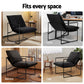 Macrina Armchair Lounge Chair Sling - Black