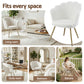 Magdaia Armchair Teddy Fleece - White