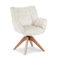 Maren Swivel Chair Armchair Nursing Velvet - White