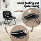 Maevyn Foldable Chair 2-In-1 Armchair Lounge Chair Portable - Black