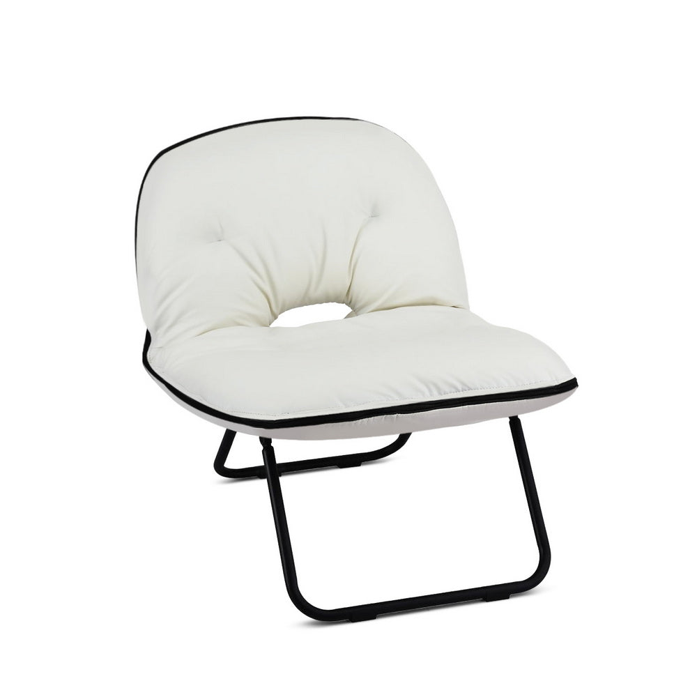 Maevyn Foldable Chair 2-In-1 Armchair Lounge Chair Portable - White