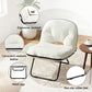 Maevyn Foldable Chair 2-In-1 Armchair Lounge Chair Portable - White