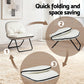 Maevyn Foldable Chair 2-In-1 Armchair Lounge Chair Portable - White
