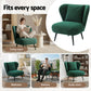 Marjani Armchair Accent Chair Lounge Tub Sofa Couch Corduroy Velvet - Green