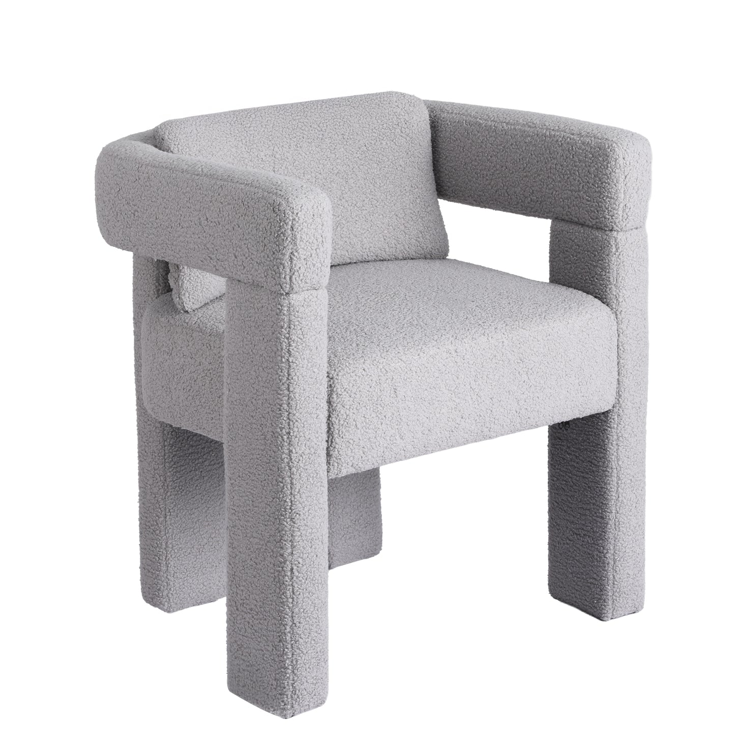 Matisia Armchair Accent Chair Lounge Sofa Couch Boucle Fabric - Grey