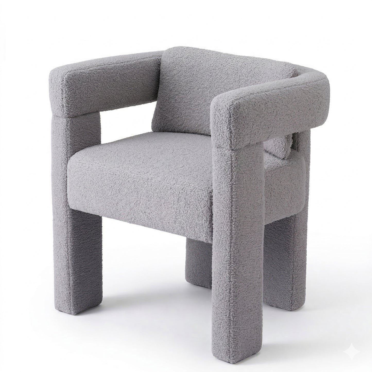 Matisia Armchair Accent Chair Lounge Sofa Couch Boucle Fabric - Grey