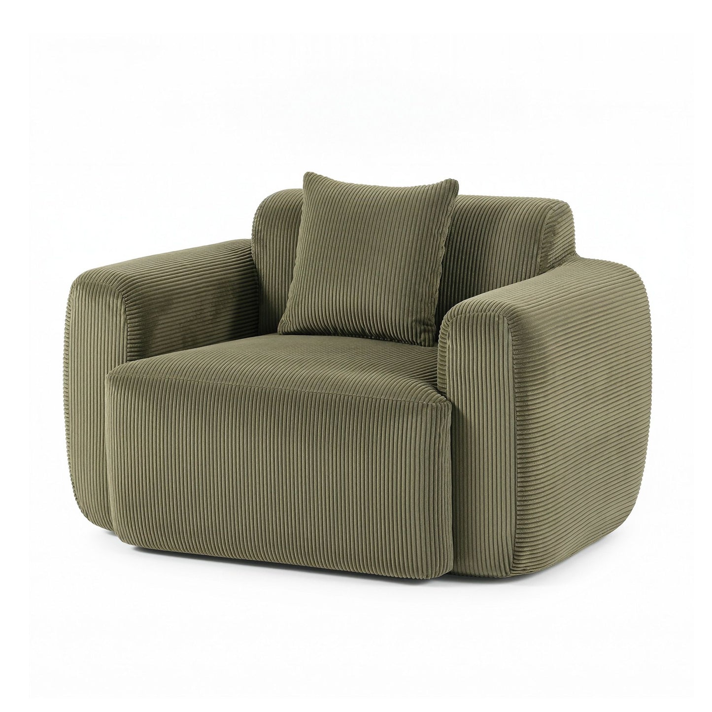 Meyburn Compressed Armchair Sofa with Cushion Corduroy - Green