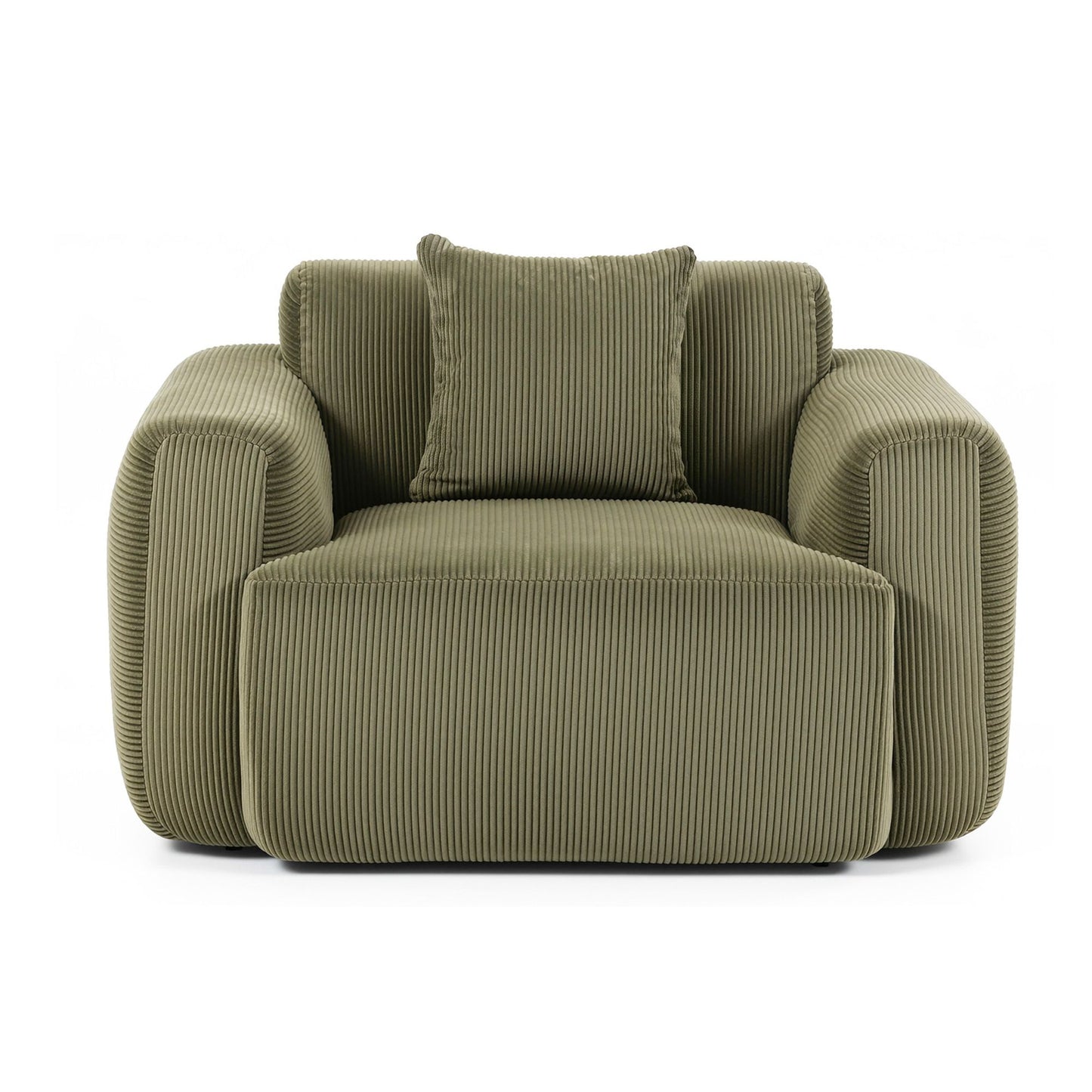Meyburn Compressed Armchair Sofa with Cushion Corduroy - Green