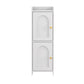 Bathroom Storage Cabinet 2-Tier Slim Toilet Organizer Adjustable White