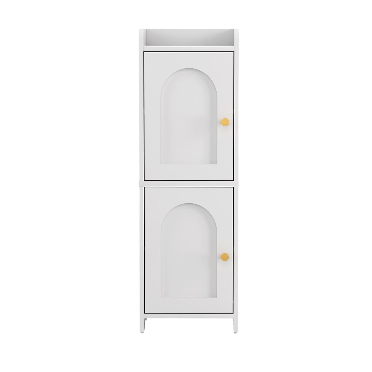 Bathroom Storage Cabinet 2-Tier Slim Toilet Organizer Adjustable White