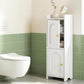 Bathroom Storage Cabinet 2-Tier Slim Toilet Organizer Adjustable White